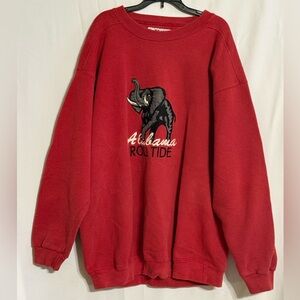 Vintage Alabama Crimson Tide Embroidered Elephant Sweatshirt Size XL